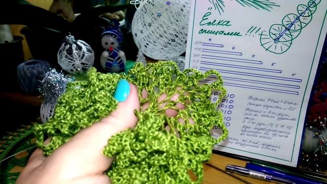 Как связать ЁЛКУ спицами??? Часть 2. смотреть онлайн
