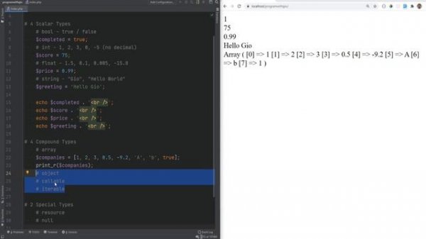5 PHP Data Types - Typecasting Overview & How It Works - Full PHP 8 Tutorial