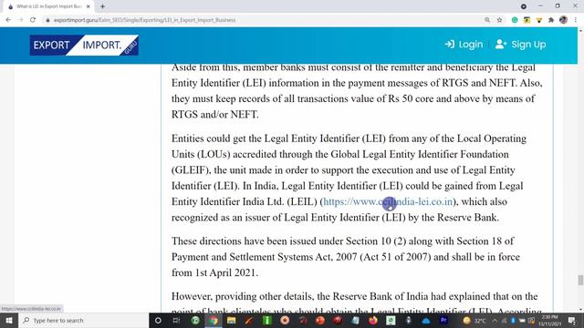 What Is LEI In Export Import Business ? - Legal Entity Identifier | When & How? With RBI Guidelines