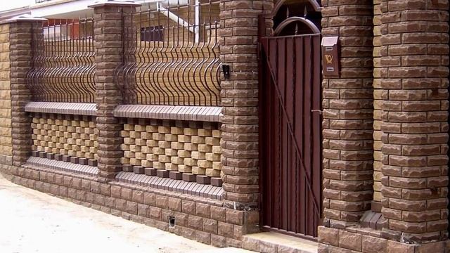 Самые красивые заборы из кирпича. Оригинальные решения. смотреть онлайн