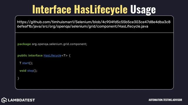 org openqa selenium grid component Interface HasLifecycle смотреть онлайн