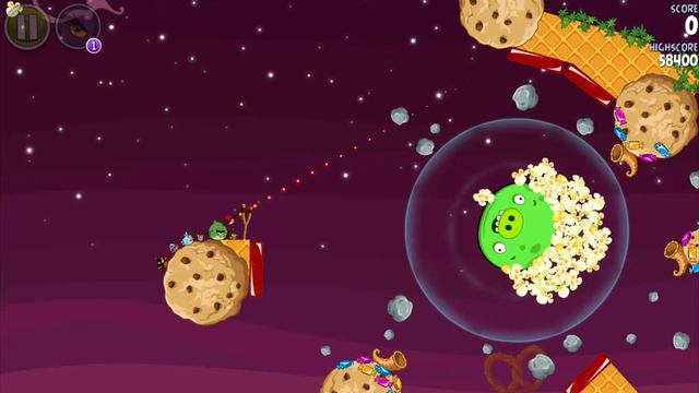 Angry Birds Space The Birds Watching The Fat Pig Eating Popcorn смотреть онлайн