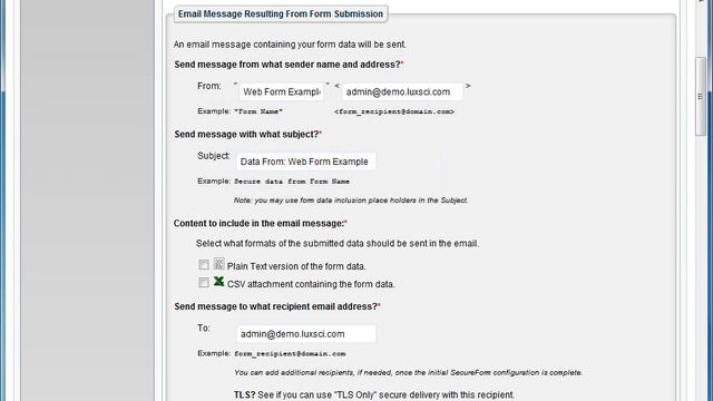 LuxSci's SecureForm Service - Create New Web Form смотреть онлайн
