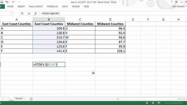 How to Find Standard Deviation Using Excel смотреть онлайн