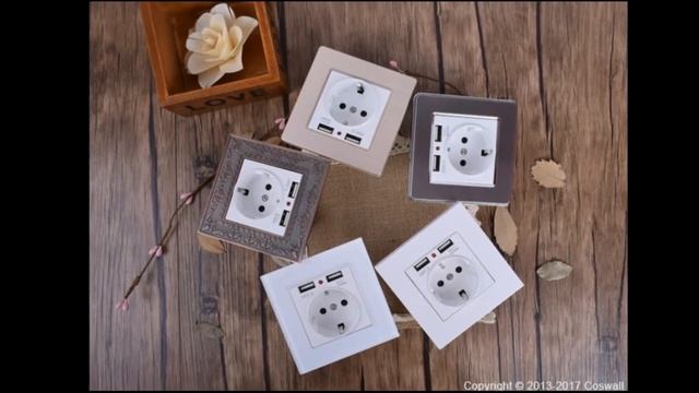 Coswall розетка с 2 USB портами смотреть онлайн