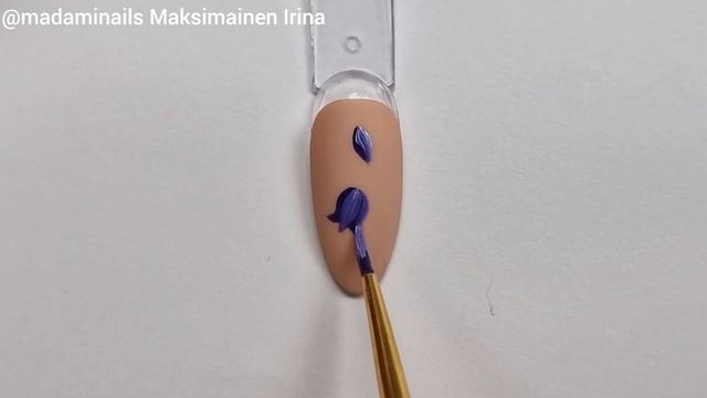 Flowers Nailart. Цветы, мазковая роспись в дизайне ногтей. #nailart #naildesign #easynailart