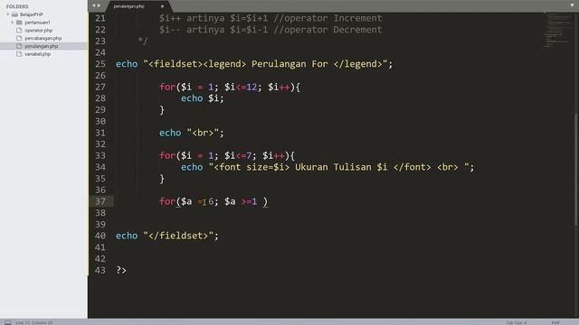 3 Jenis PERULANGAN (Looping) dalam PHP yang HARUS DIPAHAMI PROGRAMMER | #5 - Belajar PHP Dasar смотреть онлайн
