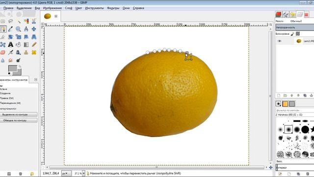 Сделать прозрачный фон в GIMP