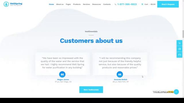 WellSpring Aqua Filters and Drinking Water Delivery WordPress Theme water supply renovation Itoh смотреть онлайн