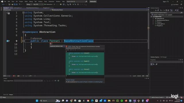 C# PROGRAMING - HOW TO DO AN ABSTRACT CLASS смотреть онлайн