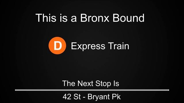 ᴴᴰ R160 Alternate D train to 205 Street Announcements. смотреть онлайн