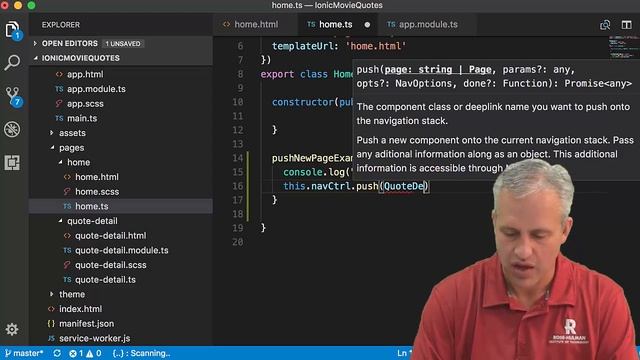 Angular with Firebase course - Ionic Movie Quotes - 02 Pushing Placeholder Pages смотреть онлайн