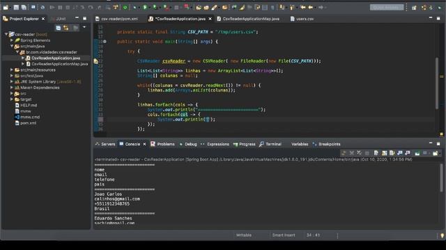 Como Ler Arquivo CSV em Java Usando o OpenCSV смотреть онлайн