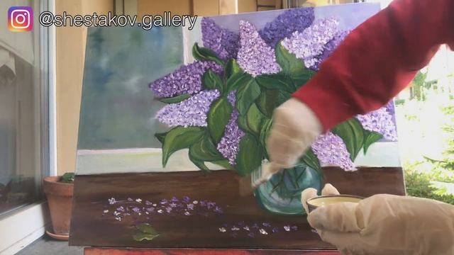 Покрываем картину лаком !часть вторая# Кистью. смотреть онлайн