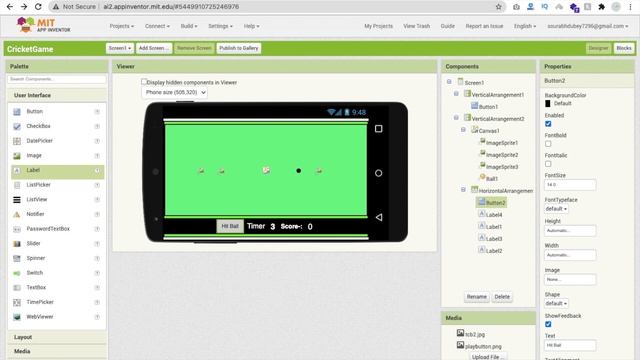 How To Make Cricket Game using MIT App Inventor 2 [ Part - 1 ] смотреть онлайн