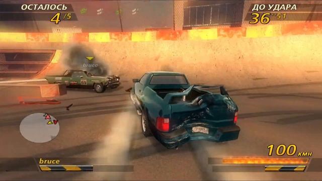 22. Дерби на разрушение . Онлайн FlatOut 2. Destruction derby. Online смотреть онлайн