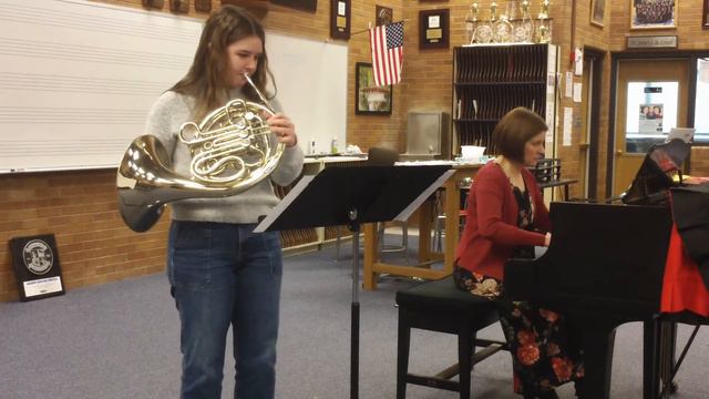 Olivia Campbell playing “Andromeda” French Horn solo by Beethoven смотреть онлайн