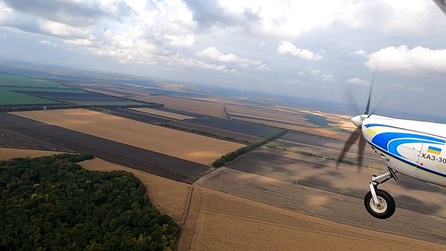 Первый полет на легкомоторном самолете из аэропорта Харьков в аэропорт Сумы