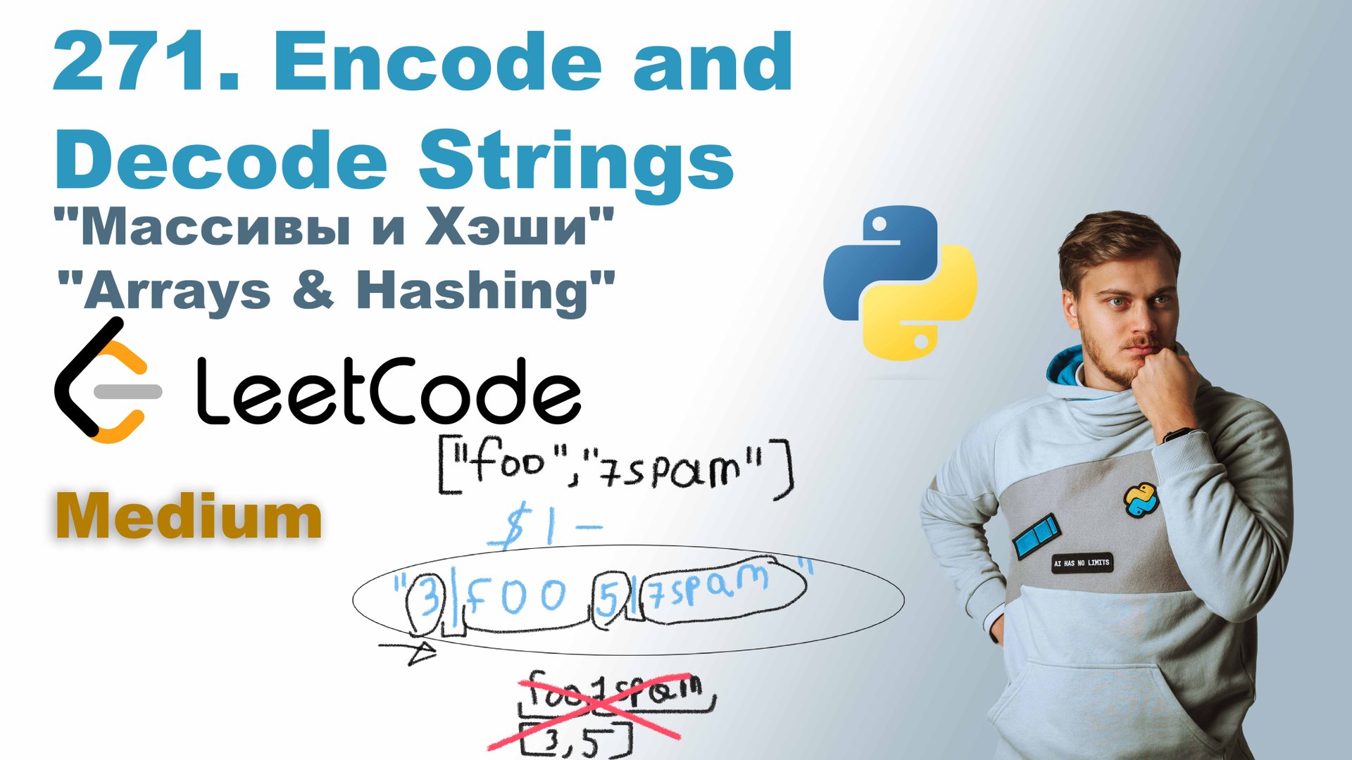 Encode and Decode Strings | Решение на Python | LeetCode 271 смотреть онлайн