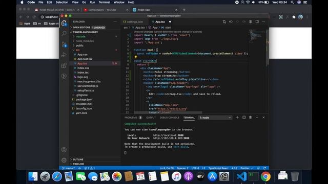 14 React js Tutorial - Membuat Video Streaming Menggunakan React WebRTC смотреть онлайн