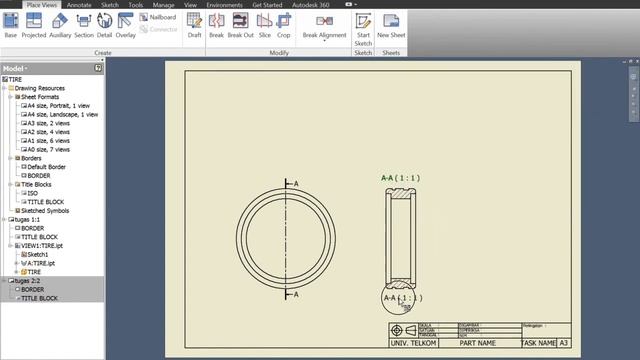5th Module - Essential Drawing and Tolerance (Autodesk Inventor 2016) смотреть онлайн