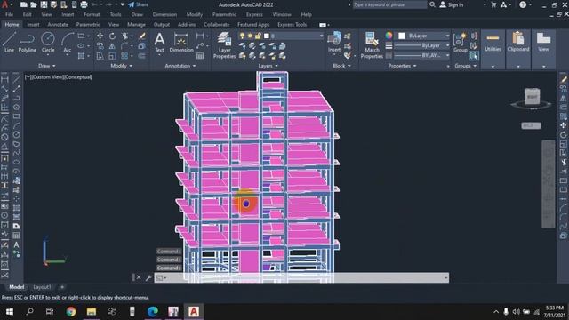 Export ETABS model in Autocad 3D || ETABS to Autocad 3D смотреть онлайн