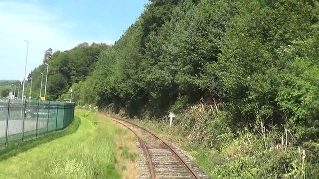 Odcinek Krościenko - Granica RP - Старжава z tyłu pociągu osobowego SKPL смотреть онлайн