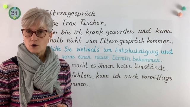 DTZ + Telc Deutsch B1 | Halbformelle E-Mail Schreiben | Termin Absagen | Deutsch Lernen