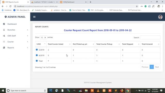 Courier Management System Using PHP and MySQL смотреть онлайн