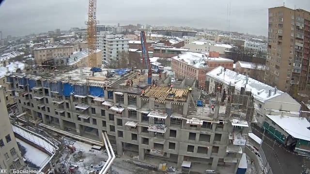 Таймлапс Басманный 5. 05 ноября 2016. Камера 1