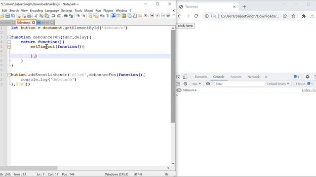 Debouncing in JavaScript in Hindi | Advanced JavaScript Tutorial in Hindi #21 смотреть онлайн