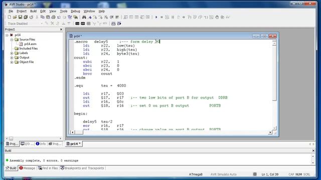 Лекция 330. Atmega8 макрокоманда задержки смотреть онлайн