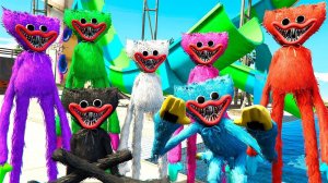 СПУСК СО СКОЛЬЗКОЙ ГОРКИ ЗА ХАГГИ ВАГГИ и КИСИ МИСИ Poppy Playtime в ГТА 5 МОДЫ! ОБЗОР МОДА в GTA 5