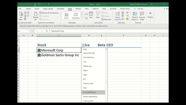 Download stock data direct to Excel смотреть онлайн