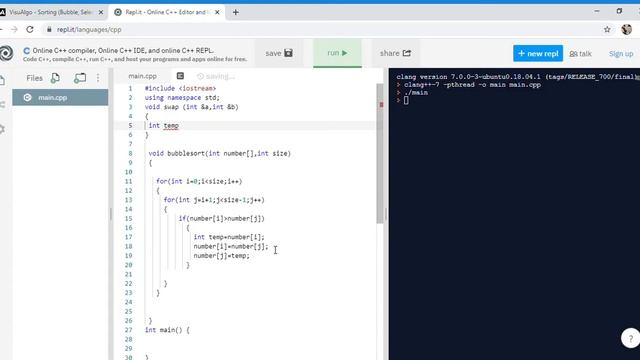 C++ TUTORIAL #16 || BUBBLE SORT||DATA STRUCTURES||SORTING ALGORITHM ||TIME COMPLEXITY N^2||2020 смотреть онлайн