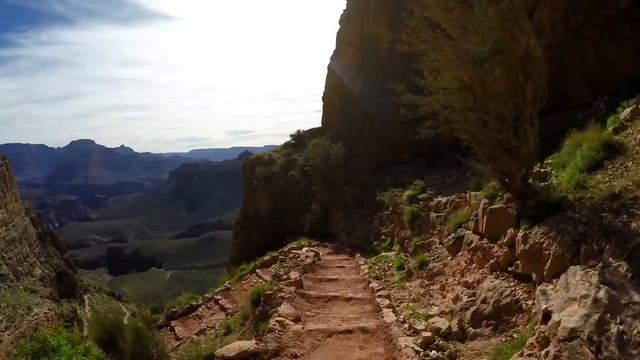 Grand Canyon National Park Virtual Rim to River Run Down South Kaibab Trail 4k смотреть онлайн