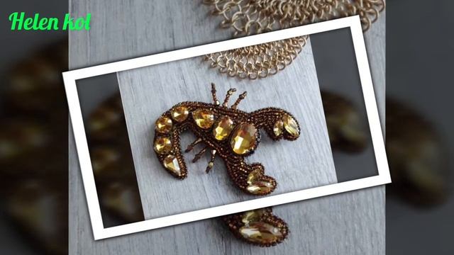 Брошь из бисера. Обзор идей для творчества. / Beaded brooch. Ideas for creativity. смотреть онлайн