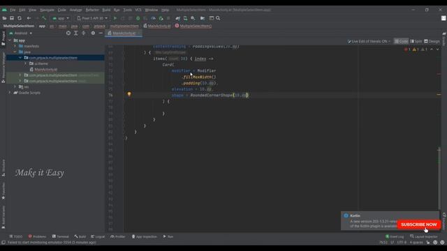 How to implement Select Multiple Item in Jetpack Compose | Android | Kotlin | Make it Easy смотреть онлайн