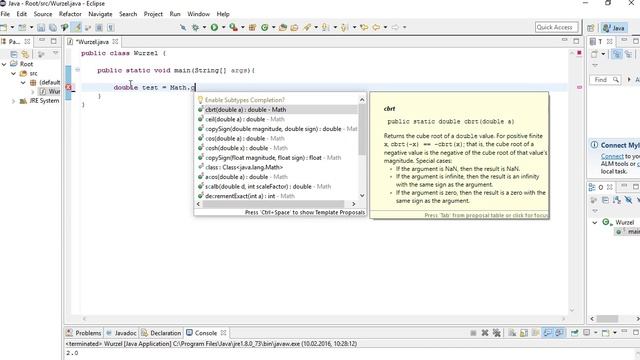 Java MethodenTutorial -7- für Anfänger "Math.cbsr()" Deutsch смотреть онлайн