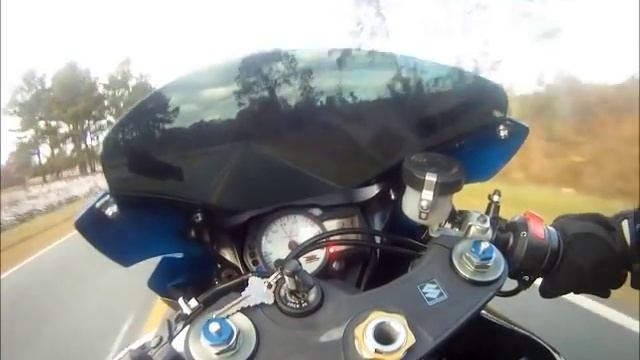GSXR 750 TOP SPEED PULL. Gopro Test смотреть онлайн