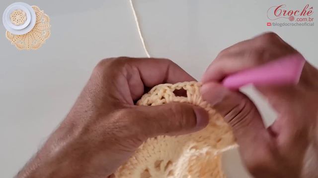 SOUSPLAT PRINCESA | Sousplat De Crochê - Modelo Fácil / Jogo Americano Em Crochê Passo A Passo