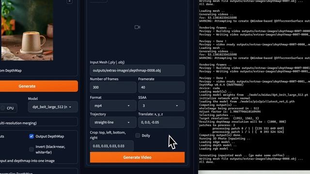 Simple Dolly Zoom on a Still Image - stable-diffusion-webui-depthmap-script смотреть онлайн