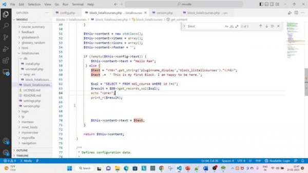 Creating a Custom Moodle Block : A Step-by-Step Guide