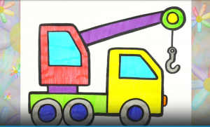 Подъемный кран. Рисуем с детьми