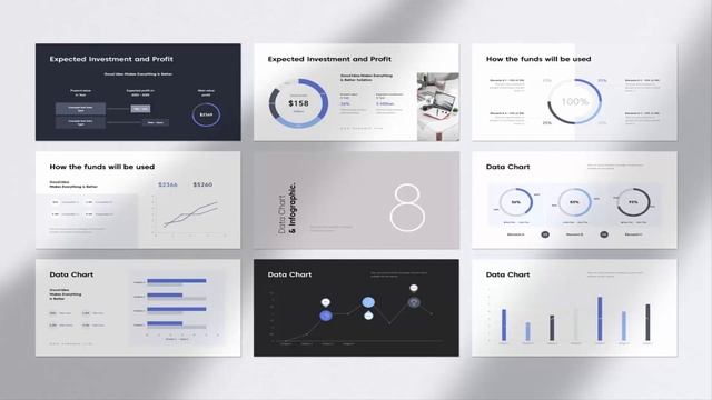 Business Pitch Deck PowerPoint | Template PSD смотреть онлайн