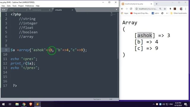 PHP ASSOCIATIVE ARRAYS смотреть онлайн