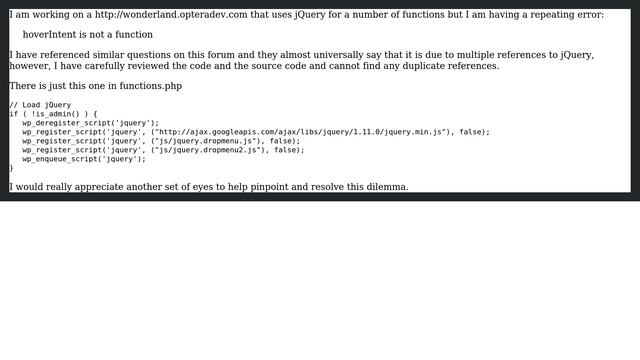 Wordpress: jQuery HoverIntent is not a function (2 Solutions!!) смотреть онлайн