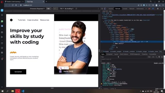 React Responsive Portfolio Website Tutorial Using ReactJs | React js Projects | Deploy смотреть онлайн