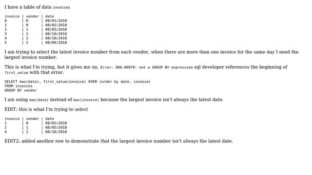 Databases: Oracle SELECT FIRST? смотреть онлайн