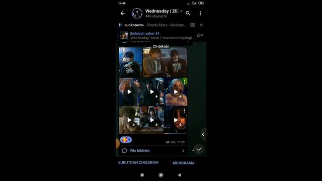 Wednesday Seriali|| Endi Telegram Kanalda|| Barcha Qismlari | 2-fasl  Jenna Ortega #wendesdayadams